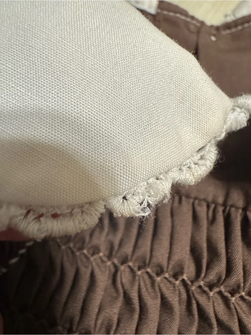 Vintage brown smocked